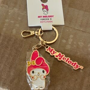 New Large Adorable Sanrio My Melody Pink Keychain Charm Dangler Limited Edition